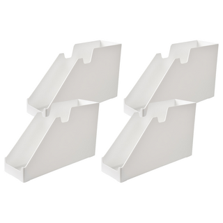 Craftsman In Storage 收納職人 日式簡約多功能包包收納盒/收納架/整理置物架 大斜口款 M, 白色, 4個