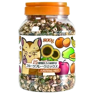PetBest 倉鼠的大補帖 綜合水果, 800g, 15種以上的新鮮水果混合, 1罐