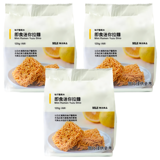 MUJI 無印良品 即食迷你拉麵 柚子鹽風味, 120g, 3包