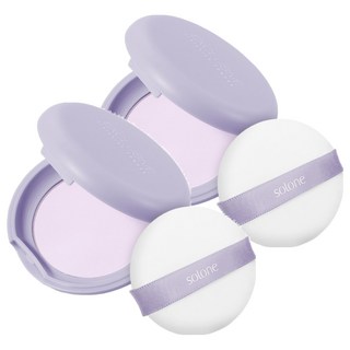 Solone 台灣公司貨 訂製隨身蜜粉餅 5g, 2個, 煥紫色