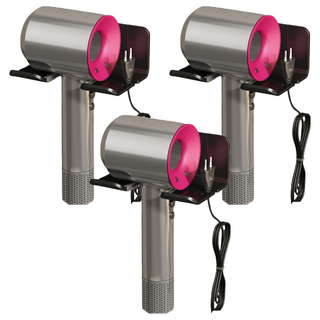 HOUDER 簡約吹風機架, 黑色, 3個