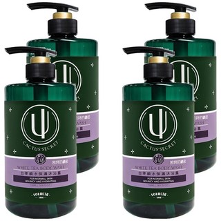 清淨海 凱特的秘密 鎖水保濕沐浴露 白茶 730ml, 4瓶