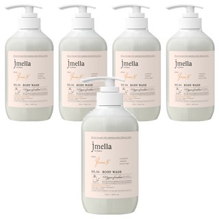 jmella 法式漫舞香水沐浴乳 No.04 Queen5 乙醛+茉莉+白麝香, 500ml, 5瓶