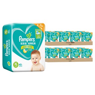 Pampers 幫寶適 原廠公司貨 超薄乾爽 黏貼型尿布 12~17kg, XL, 240片