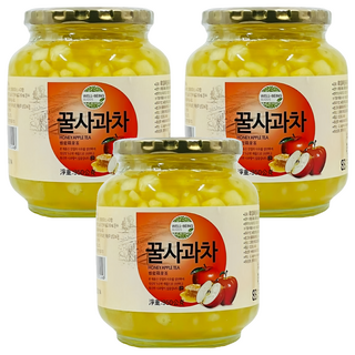 宸果 韓國 蜂蜜蘋果茶 韓國傳統養生茶飲, 950g, 1入, 3罐