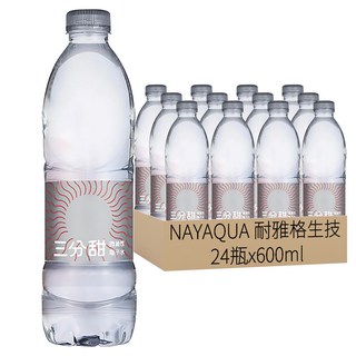 NAYAQUA 耐雅格生技 三分甜 PH7.5 微鹼性離子水, 600ml, 24瓶