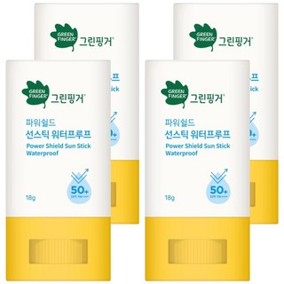 GREEN FINGER 綠手指 幼兒防水防曬棒 SPF50+ PA++++ 溫和植萃配方, 4個, 18g