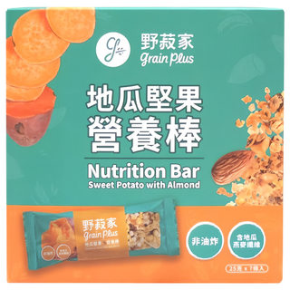 野菽家 營養棒 7條入, 地瓜堅果, 非油炸, 含地瓜燕麥纖維, 175g, 1盒