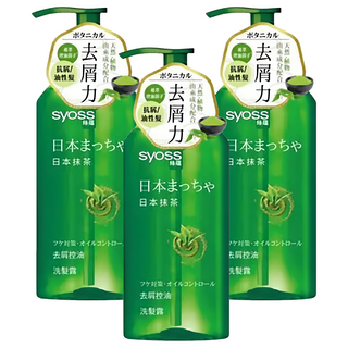 syoss 絲蘊 去屑控油洗髮露 抹茶, 3瓶, 420ml