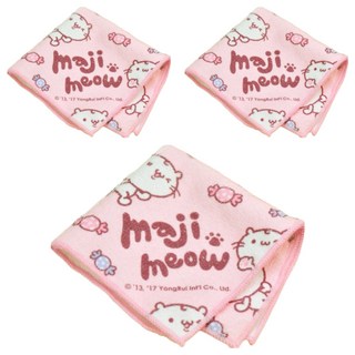 MOCODO 伴佳家 方巾 S Set, 麻吉貓糖果樂園 粉色, 3條