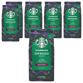 星巴克 濃縮烘焙咖啡豆, 100%阿拉比卡咖啡豆, 200g, 6包