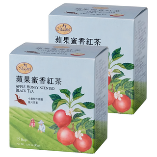 Magnet 曼寧 蘋果蜜香紅茶 3ml 3g 2盒 三角茶包 無糖配方 台灣紅茶, 15包
