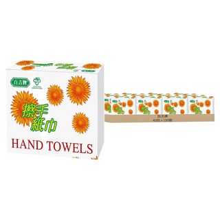 百吉牌 抽取式擦手紙 100%紙漿製造 210mmx230mm 易吸易擦好整理, 150張, 40包