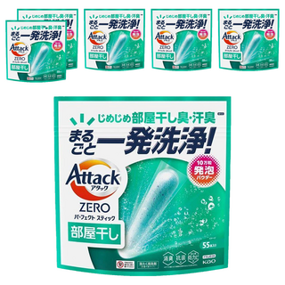 Attack ZERO 極效洗衣霸 室內晾乾型, 55支, 6袋