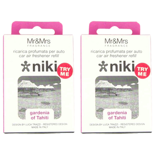 Mr&Mrs FRAGRANCE NIKI GARDENIA OF TAHITI 車用香氛補充片, 2個, 大溪地梔子花