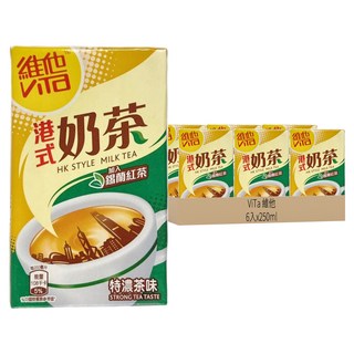 維他 港式奶茶 特濃茶味飲品, 250ml, 6入
