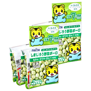 大阪前田製菓 小老虎蔬菜蛋酥 寶寶磨牙餅乾 蔬菜口味 獨立包裝 酥脆好吃, 2入, 50g