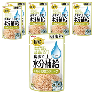 AiXiA 水分補給軟包, 雞肉片狀, 40g, 6包