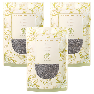 GreenMarket 菓青市集 輕纖奇亞籽 - 高纖飽足感 健康輕食首選, 3包, 500g