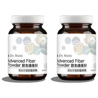 Dr.Nutri 膳食纖維粉 100g 添加左旋麩醯胺酸 法國roquette水溶性纖維 幫助消化 全素可食, 2罐