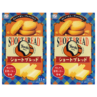 FUJIYA 不二家 異國烘焙餅 英式奶油酥餅 88g, 2盒，濃郁奶油焦香，酥脆口感，獨立小包裝