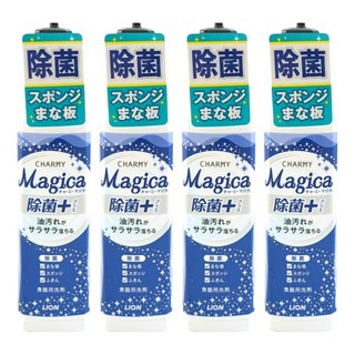 LION 獅王 CHARMY Magica 洗碗精 奈米級清潔技術 輕鬆去除頑固油污 清新柑橘香氣, 220ml, 4瓶