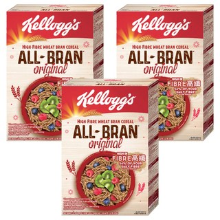 家樂氏 ALL-BRAN 高纖麥麩早餐穀物 含54%膳食纖維, 315g, 3盒