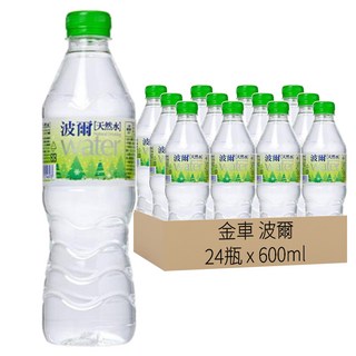 金車 波爾 天然水, 600ml, 24瓶