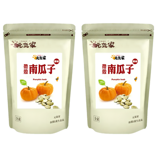 元氣家 原味帶殼南瓜子 嚴選特大 非油炸, 200g, 2包
