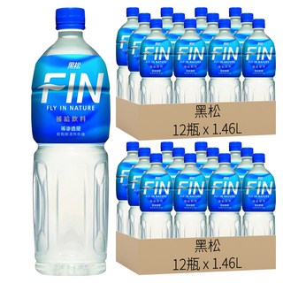 黑松 FIN 補給飲料, 補充水分及電解質, 等滲透壓設計, 低熱量配方, 1.46L, 24瓶