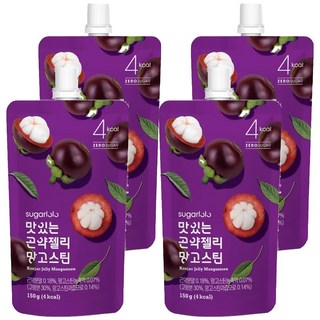 Sugarlolo 蒟蒻果凍飲 山竹風味, 韓國原裝進口, 150g, 4包