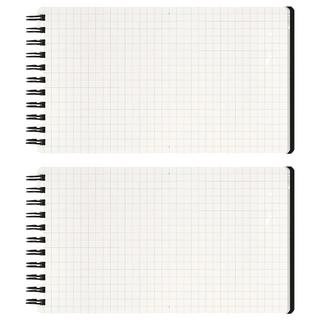 maruman 5mm方格線圈筆記本 80g/m² 80頁, 黑色, 2本