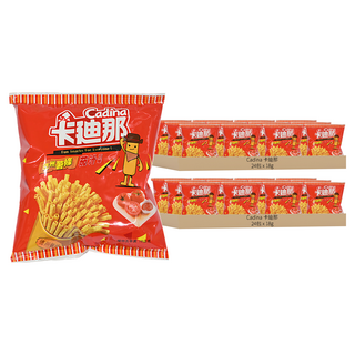 卡迪那 德州薯條 茄汁口味 中空造型 加倍酥脆, 18g, 48包