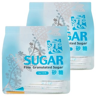戀 長條砂糖 Set 100, 精製砂糖, 300g, 2袋