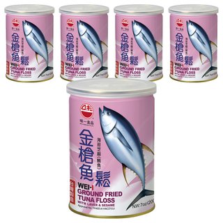 味一食品 海苔芝麻金槍魚鬆, 台灣名產, 罐裝外包裝, 200g, 5罐