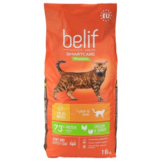 belif 比利夫 成貓用 貓飼料, 18kg, 雞肉 + 火雞肉, 1袋