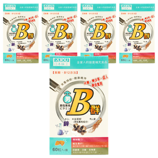 AJIOU 日本味王 男用維生素B群加強錠, 60顆, 250mg, 5罐