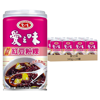 愛之味 蒟蒻紅豆粉粿, 340g, 24罐