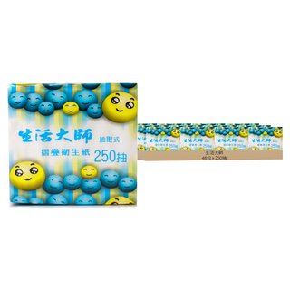 生活大師 抽取式 衛生紙 250抽, 48包