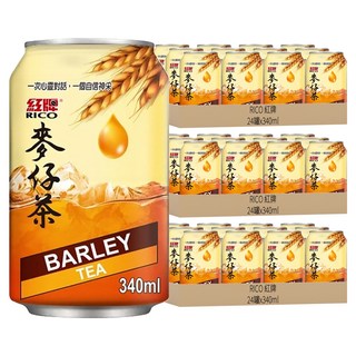 RICO 紅牌 麥仔茶, 340ml, 72罐