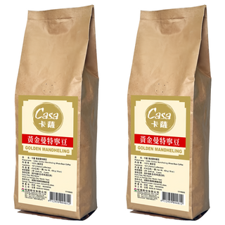 Casa 卡薩 黃金曼特寧咖啡豆, 454g, 2包