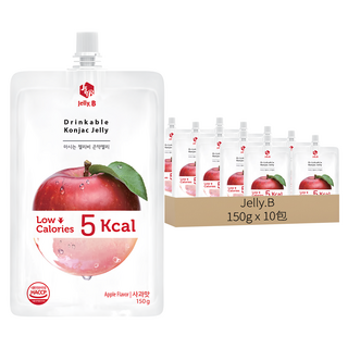 Jelly.B 低卡蒟蒻果凍 蘋果味, 150g, 10包