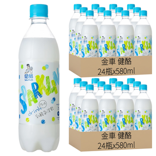 金車 健酪 乳酸氣泡飲 原味, 580ml, 48瓶