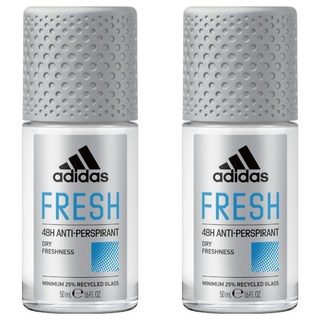 adidas 愛迪達男性制汗滾珠勁涼舒爽 有效抑制汗水異味 持久散發清新香氣, 50ml, 2瓶
