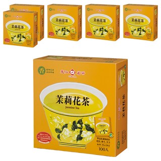 天仁茗茶 茉莉花茶, 袋裝防潮，保持新鮮, 香氣怡人，隨時享用, 2g, 100包, 6盒