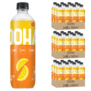 OOHA 氣泡飲 檸檬蜂蜜口味, 500ml, 72瓶