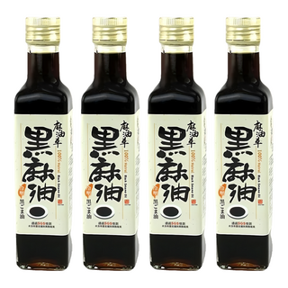 麻油車 頂級冷壓黑麻油, 255ml, 4瓶