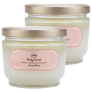 SABON 全新升級 身體磨砂膏 以色列綠玫瑰, 600g, 2件