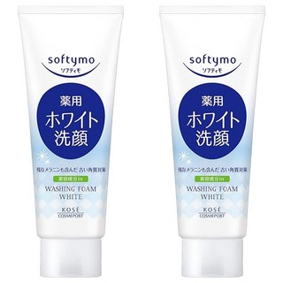 KOSE 高絲 softymo 絲芙蒂 嫩白洗顏霜，添加豆乳發酵液, 150g, 2條