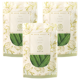 GreenMarket 菓青市集 秋葵脆片 酥脆口感 健康零食, 3包, 100g